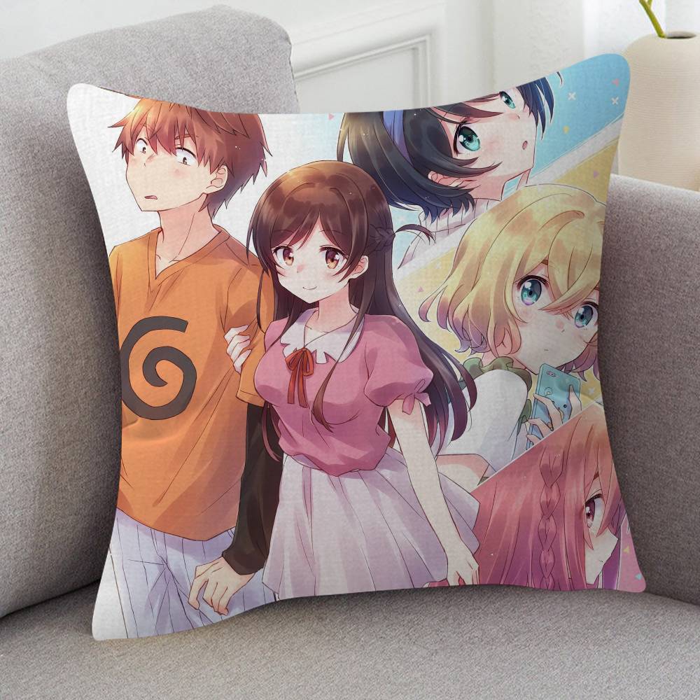 Anime RentAGirlfriend Cushion Cover Decorative Pillow Sofa Home Decor Case Pillow Cases