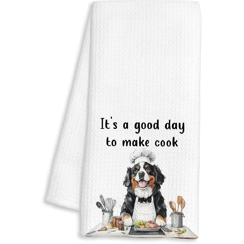 Funny Chef Yorkshire Terrier Kitchen Towels, Yorkie Gifts for Women, Yorkshire Terrier Gifts Decorative Dish Hand Tea Towels for Kitchen, Chef Gift,