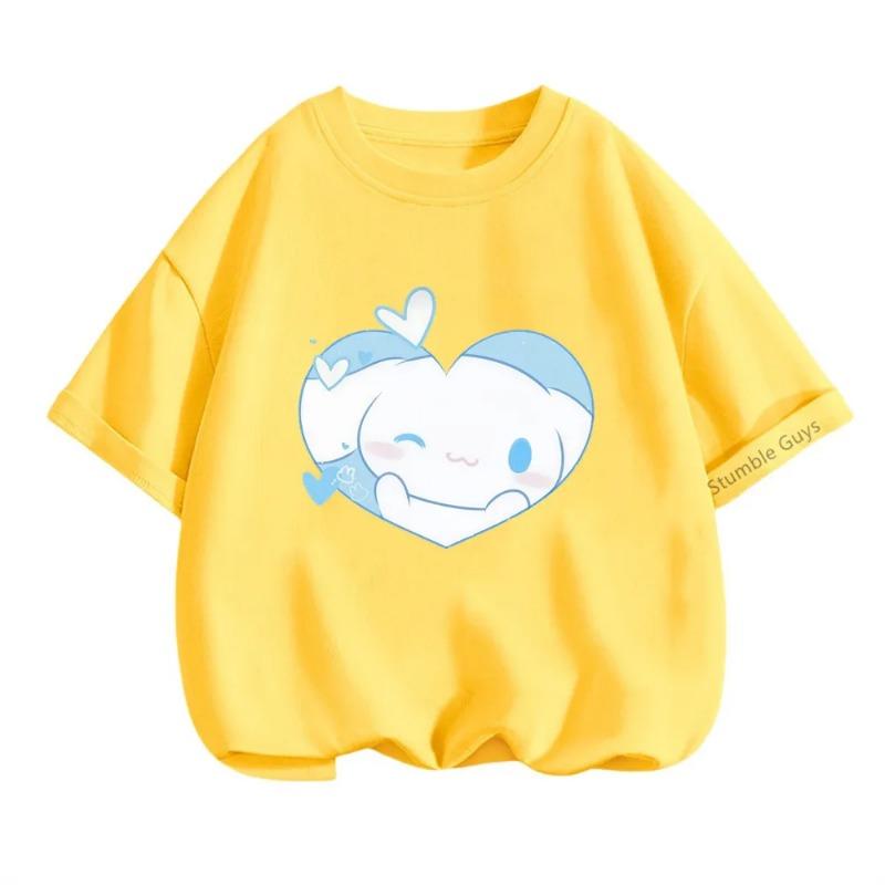 Children Short Sleeved Tees Tshirt Cute Capibara Kids Cotton O-neck Casual Tops Loose T-shirt For Summer Teen Boys Clothes