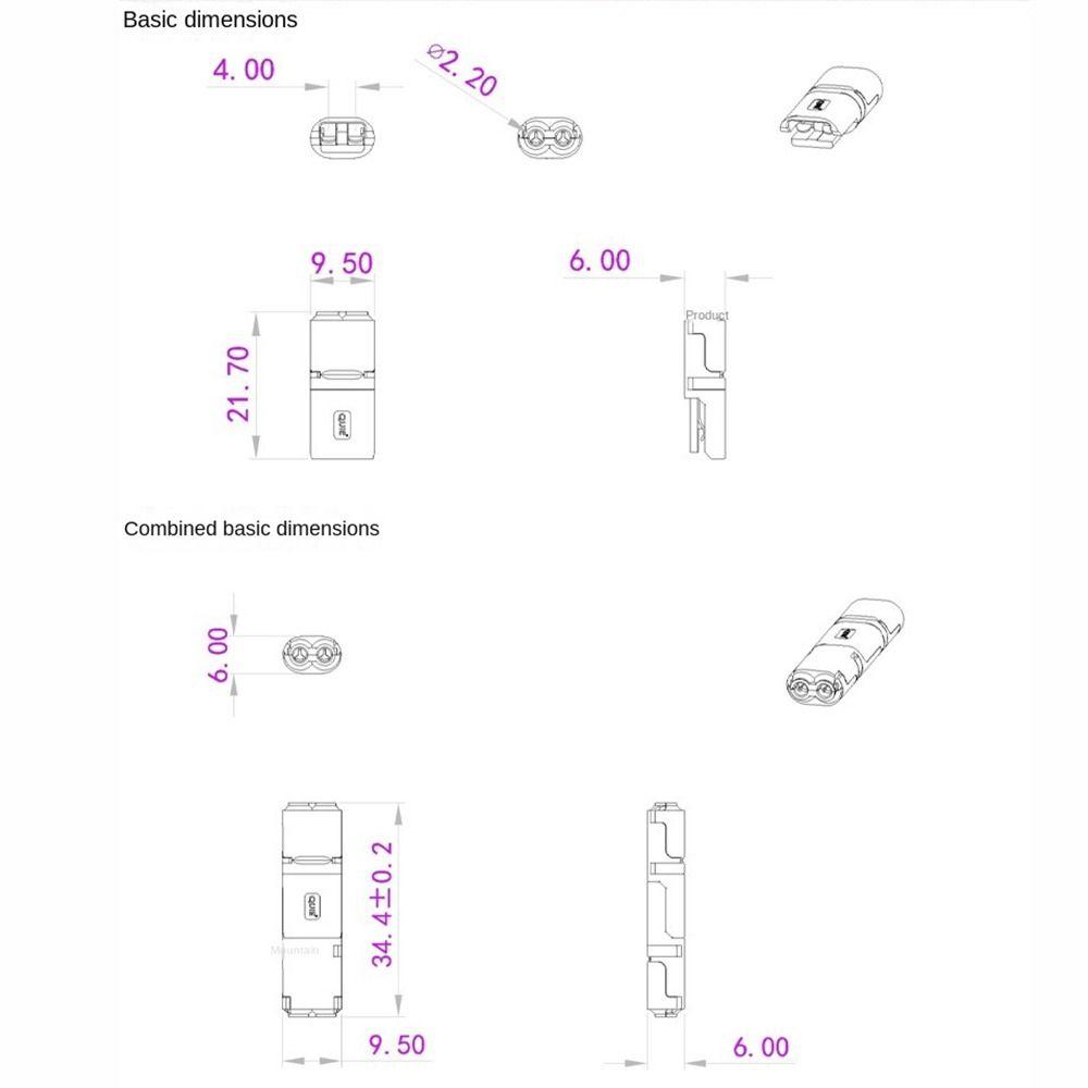 18~22AWG Wire Splitter Connector Pluggable LED Connectors New Crimp Terminals