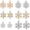 SUNNYCLUE 1 Box 36Pcs 6 Style Snow Charms Christmas Snowflake Charms Xmas Winter Rhinestone Pendants for Jewelry Making DIY Bracelet Necklace