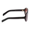 Prada Brand Logo Design Acetate Aviator Sunglasses Women's Cigar Brown