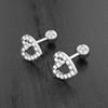 Set 10 Stainless Steel Bar Cartilage Piercing Studs Star Heart Flower Moon Rook Earlobe Screw Statement Earrings Tragus Conch