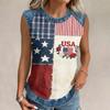 Camiseta informal de manga larga para mujer con cuello redondo y estampado