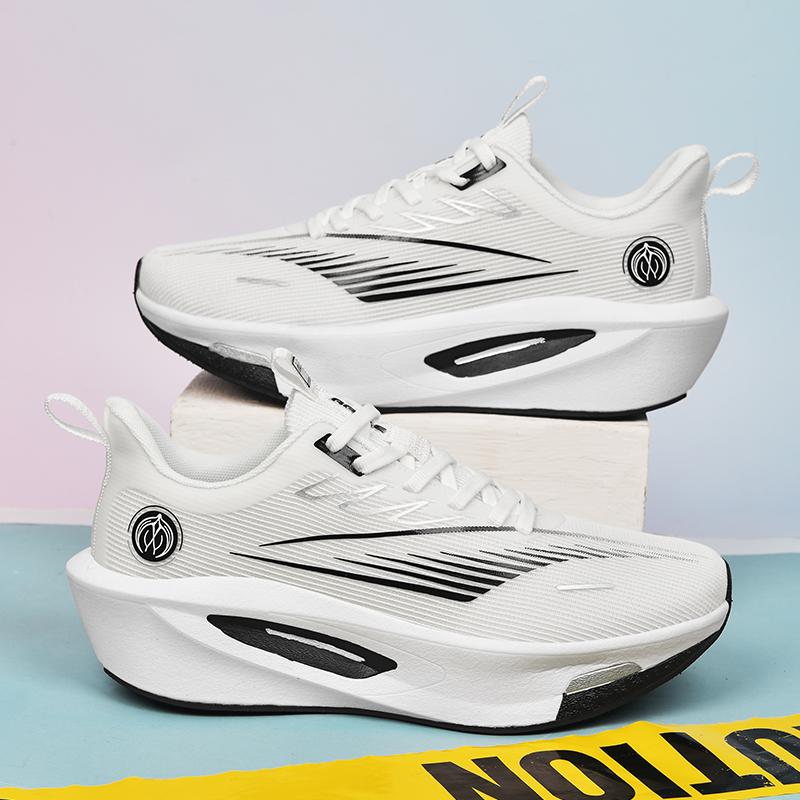 Couple Running Shoes Breathable Mesh Lightweight Cushioning Field Long-distance Running Training Sneakers for Men Women