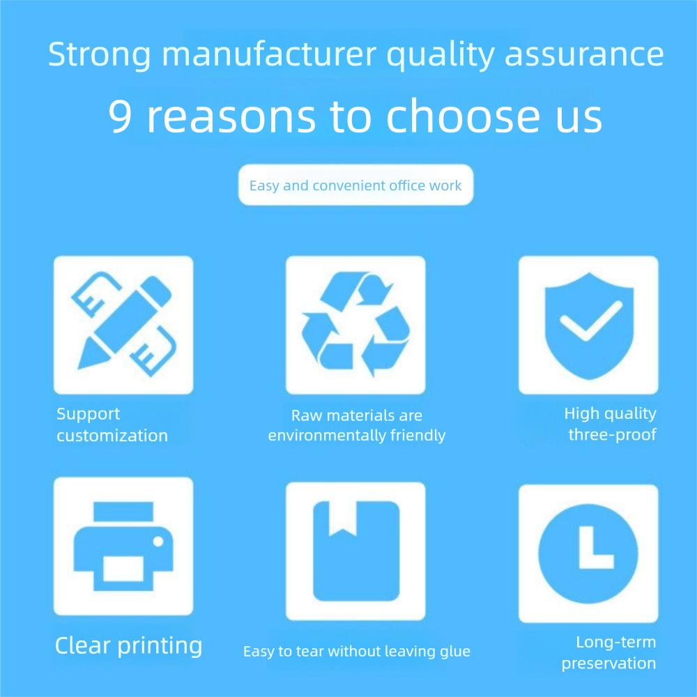 500/800PCS Multicolor Self-adhesive Label 40*30mm 40*60mm Label Sticker Thermal Paper Supermarket