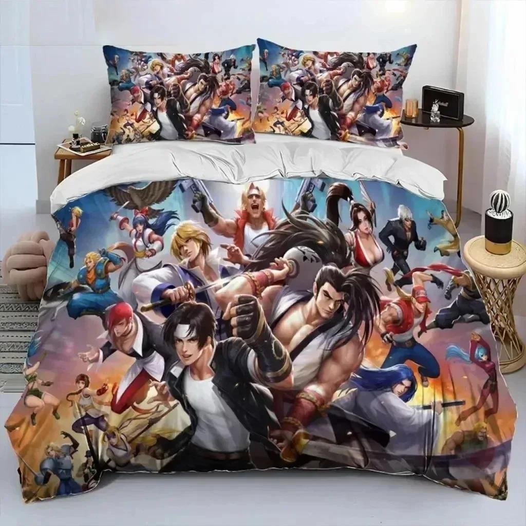 Comforter 3D Print Game King Of Fighters Retro Bedding Set Boys Girls Twin Queen Size Bed Kids Adult