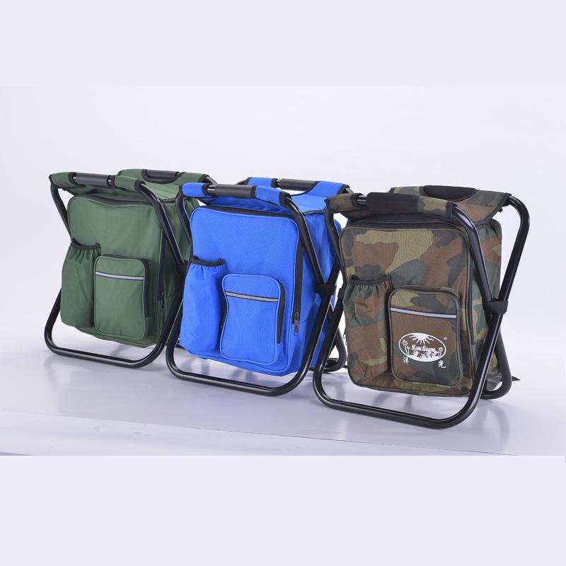 Sturdy Outdoor Folding Chair with Insulated Ice Pack - Comfortable for Camping, Barbecue & Fishing
