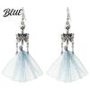 Cool Punk Earrings 1 Pair Halloween Earrings Spooky Gothic Skeleton Dangle Chic Accessories Drop Skull Articulated Jewelry for Women Trendy Holiday