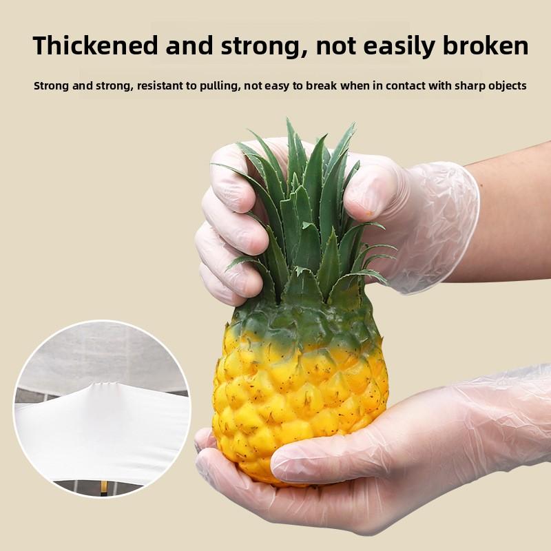 20 Disposable Gloves Household Thickened TPE Food Grade PVC Durable Kitchen Housework Cleaning Dishwashing Waterproof Oil