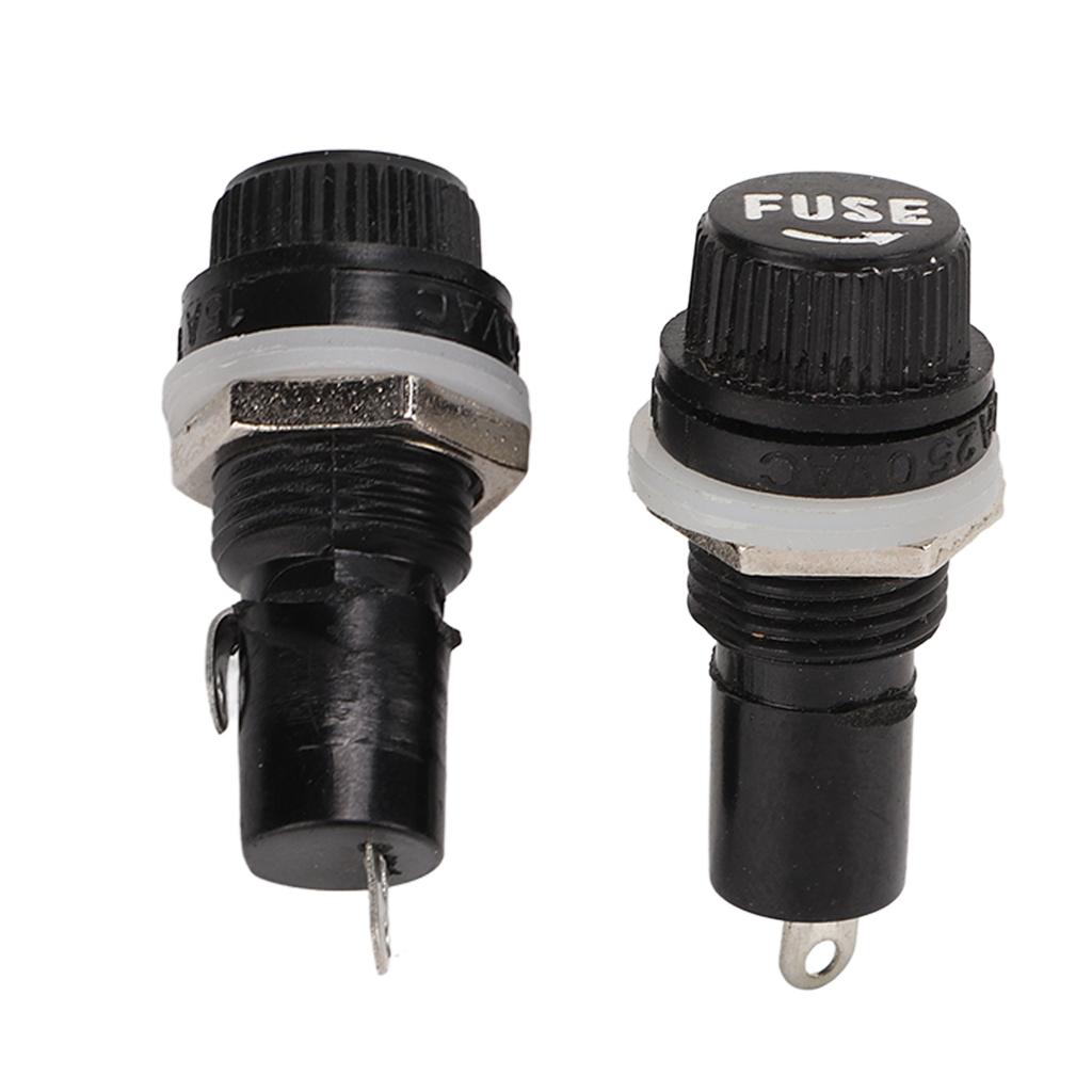 100pcs 5x20mm Fuse Holder 10A 250V Electrical Panel Mounted Fuse Holder for Electronic Equipment