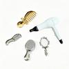 5Pcs 1:12 Mini Hair Styling Set Hair Dryer Comb Mirror Doll Accessories Pretend Play Vanity Table Miniature Dollhouse Home Decor
