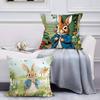 Personaje de Dibujos Animados Lindo-Peter Rabbit-Funda de Almohada Inteligente Comodidad Sofá Cama Sedosa Elegante Cremallera Invisible Decorativa Personalizada a
