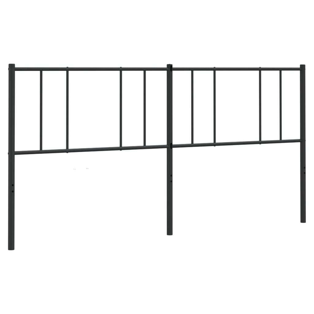 Vidaxl Metal Headboard, Black, 200 Cm