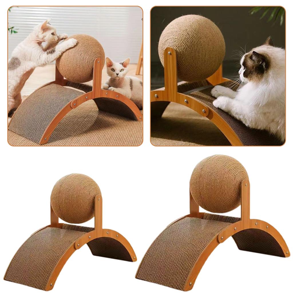 Cat Scratching Ball Stand Perfect Furniture Protector Small Apartment Space Saver