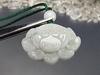 [Stone Street] Rare Jadeite Lotus Flower Carving Pendant with Green Cord Necklace