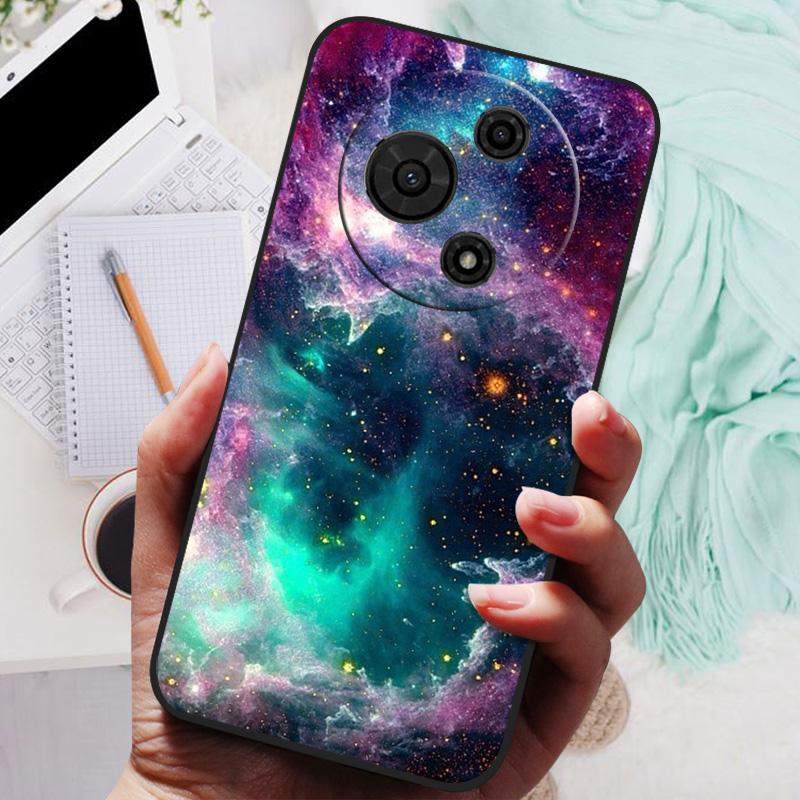 For TCL 605 Case Flower Geometric Painted Bumper Coque Soft Silicone Cover Fundas For TCL 60 SE 4G Cases 60SE TCL605 Shells
