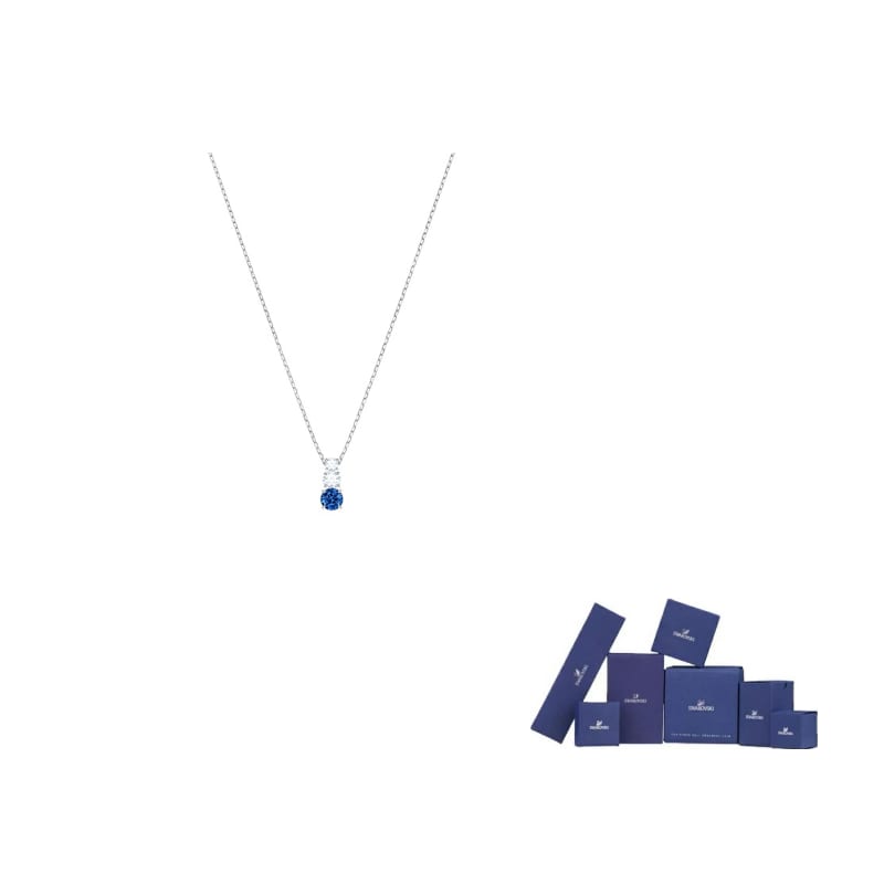 Swarovski Rhodium plated Necklaces Women's Blue 5416156