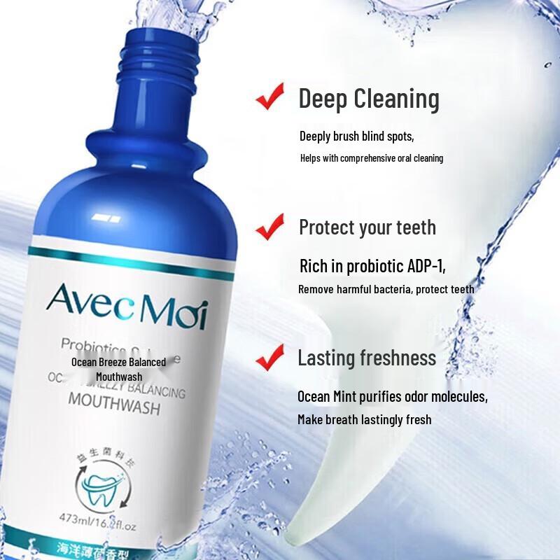 Avec Moi Ocean Breeze Probiotic Mouthwash