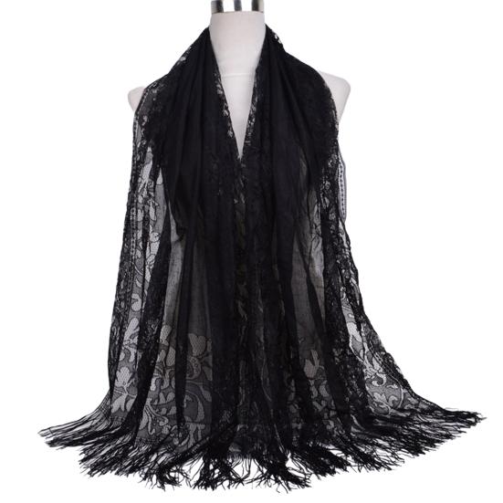 Women Chiffon Prayer Shawl Solid Color Versatile Turban Beach Towel