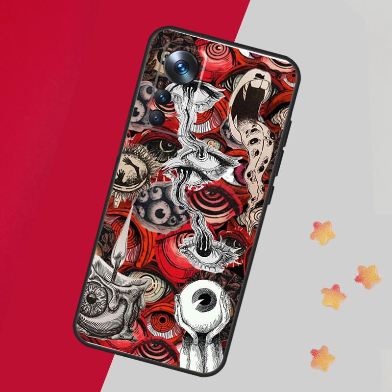 Scary Face Eyes Case For Xiaomi 15 Ultra 13 14 11T 12T 13T 14T Pro Cover For POCO F7 F6 F5 X3 X5 X6 X7 Pro