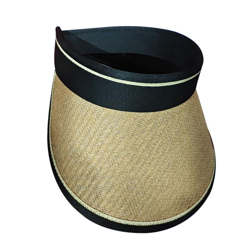Sweet Sun Protection Straw Hat Practical Large Eaves Visors Beach Hat Uv Protection Women Empty Top Ponytail Hats