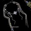 Japanese-Korean Rhinestone Zirconia Tassel Necklace: Trendy, Versatile Clavicle Chain for Women
