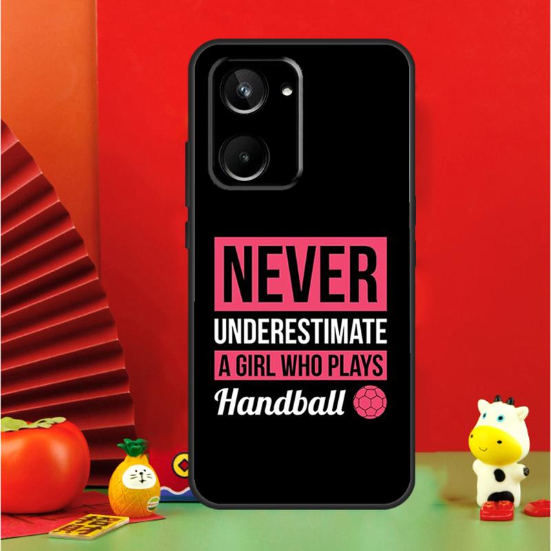 Stylish Playing Handball Case For Realme C67 C55 C53 C51 C35 C33 C31 C30 C25s C21Y GT Neo 6 GT5 9 10 11 12 Pro Plus