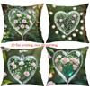 Heart-Shaped Rose Pillows with 2D Flat Printing Design Polyester pillowcase, sofa decorative cushion cov Headboard Pillow