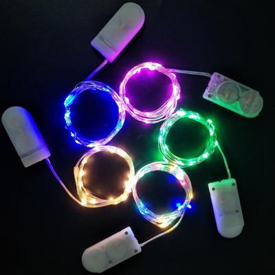 5 Stück LED-Kupferdraht-Lichterkette Feenlichtkette 10 LEDs Betrieben Silberdraht-Licht für Innen Außen Festival