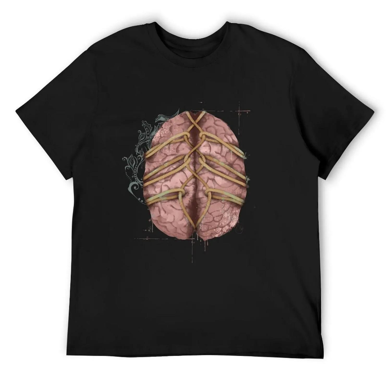 

Brain bondage T-Shirt shirts graphic tee summer clothes Luxury man shirts men XXXXXL чорний