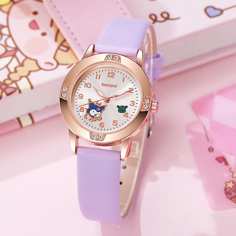 Sanrio Cartoon Women's Leather Strap Watch - Light Luxury & Trendy Design
