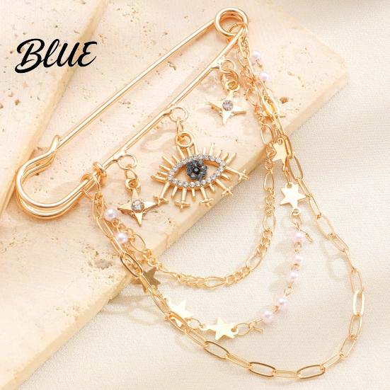 Electroplated Brooch Gold Safety Pin for Women Sweater Shawl Clips