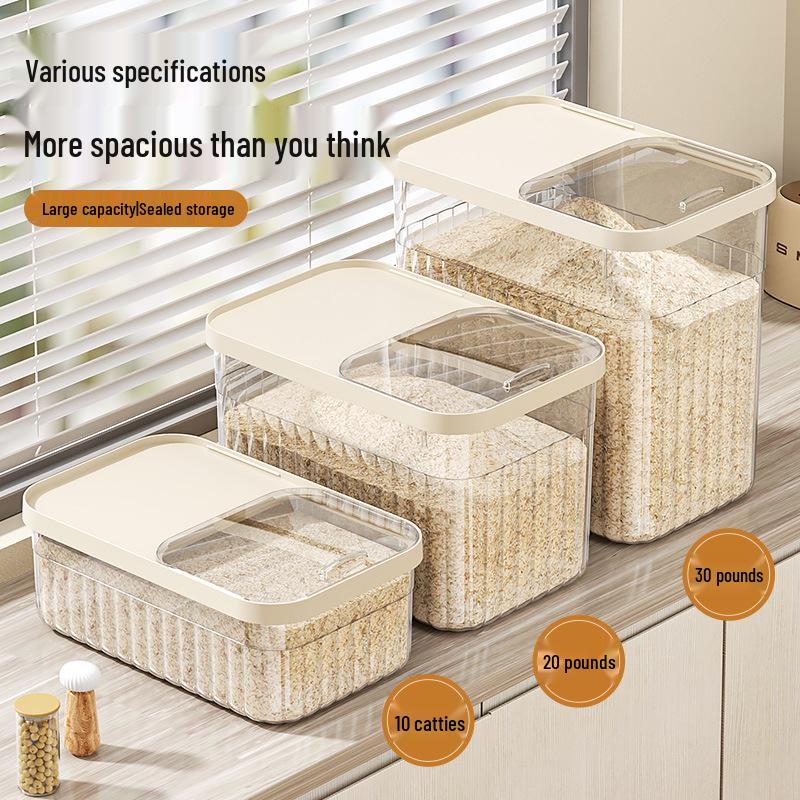 Moisture & Insect-Proof Large Capacity Rice Storage Container | Food Grade, Sealed Grain Box