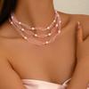 Pearl Organza Ribbon Choker, Sweet Simple Korean Style Clavicle Necklace