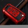 TPU Folding Flip Key Cover Fob Case For Chevrolet Buick Camaro Cruze Equinox Red