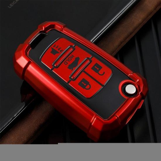 TPU Folding Flip Key Cover Fob Case For Chevrolet Buick Camaro Cruze Equinox Red