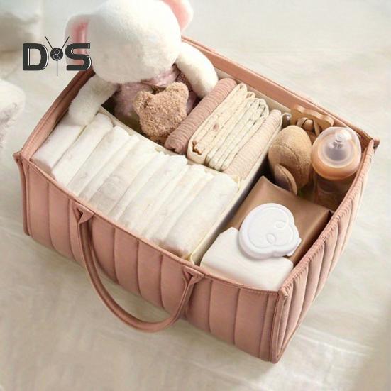 Tragbare Baby-Windel-Organizer-Tasche mit Griff, große Kapazität, Mehrzweck-Reise-freundliche Aufbewahrungstasche für Baby-Essentials, Handtasche