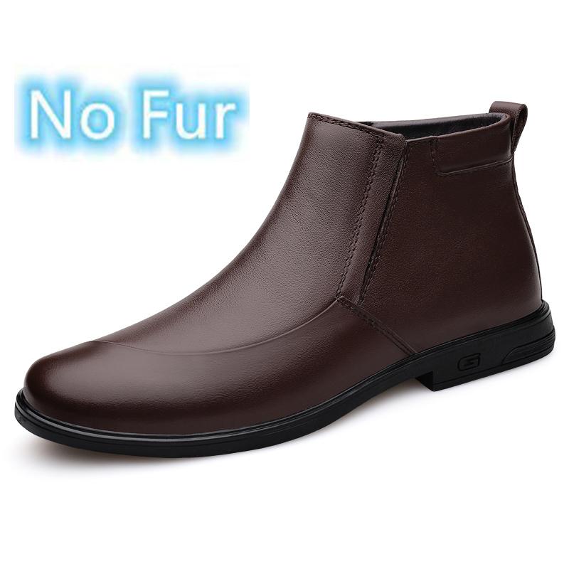 

Fashion High Quality Mens Winter Shoes Fashion Non-Slip Ankle Boots for Men Genuine Leather Male Chelsea Boots British Style Man Shoes 46