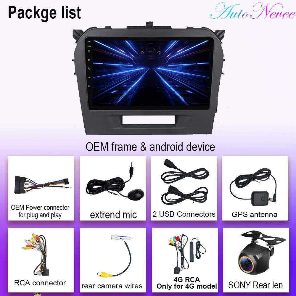 Android 14 For Suzuki Vitara 4 2014 - 2018 Multimedia Player Car Radio Autoradio Wireless Carplay Android Auto GPS Navigation