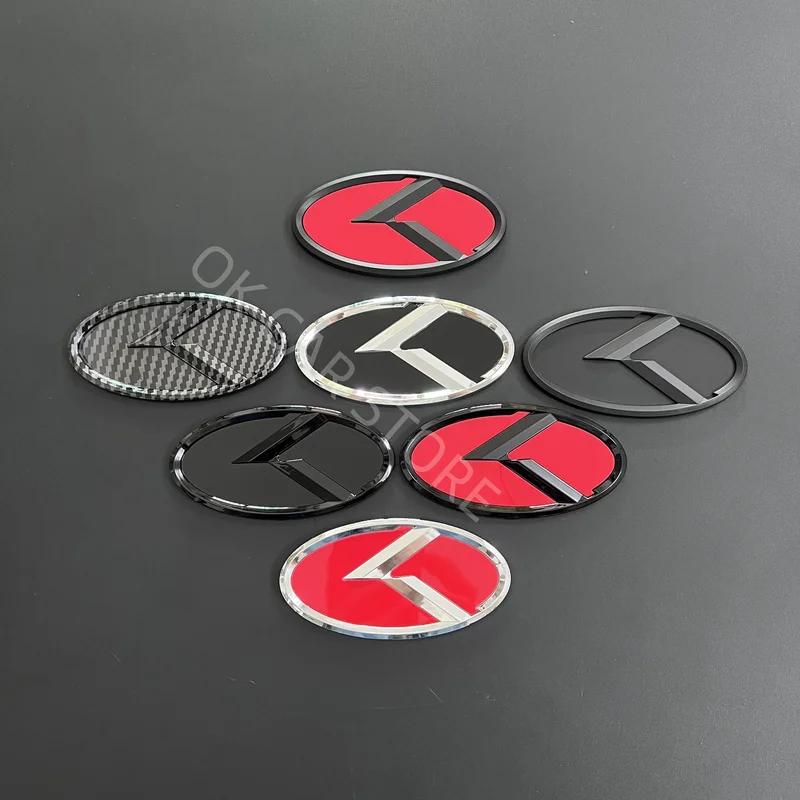 9 colors ABS K Logo Car Front Hood Rear Trunk Logo Emblem Badge Stickers for Kia Sportage Sorento Optima Forte Rio Stinger K5 hrkqj80