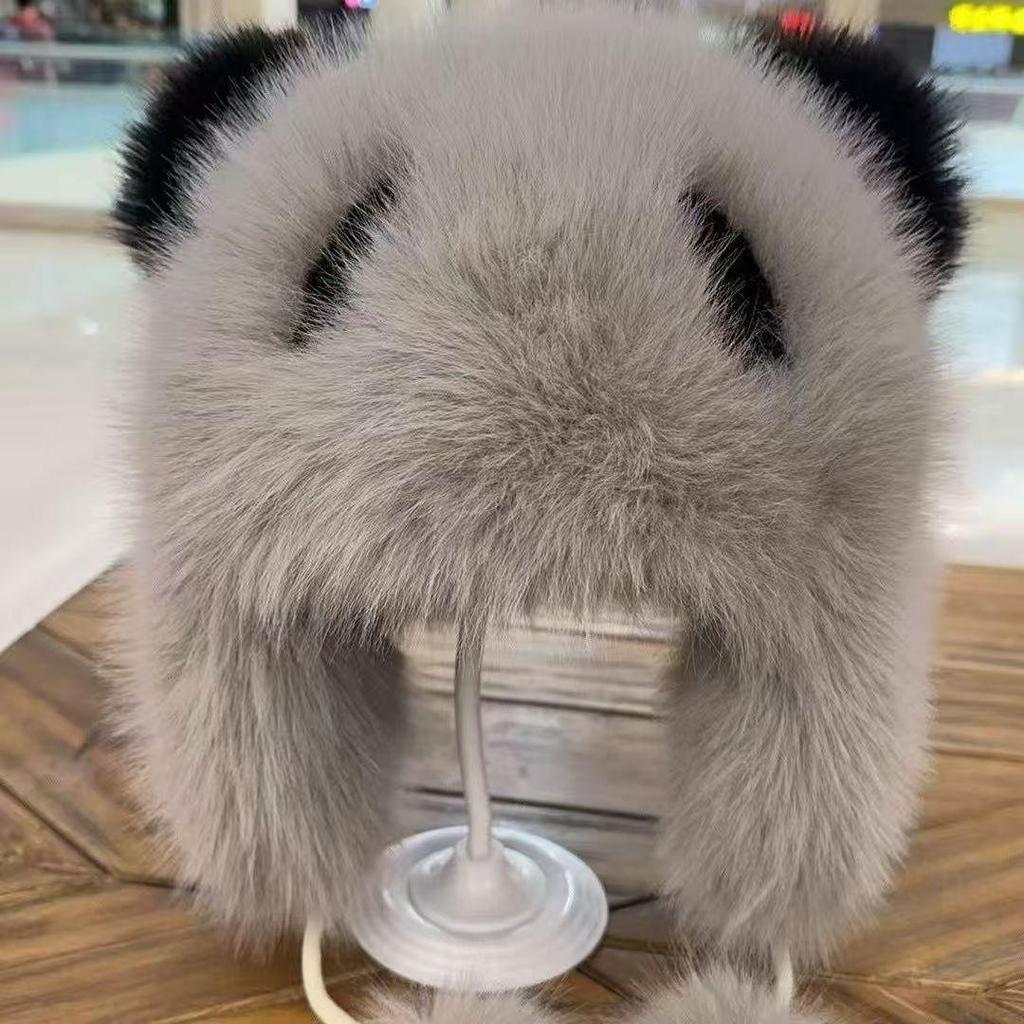 Winter Warm Raccoon Hat for Adults & Kids - Cute Scenic Photo Accessory