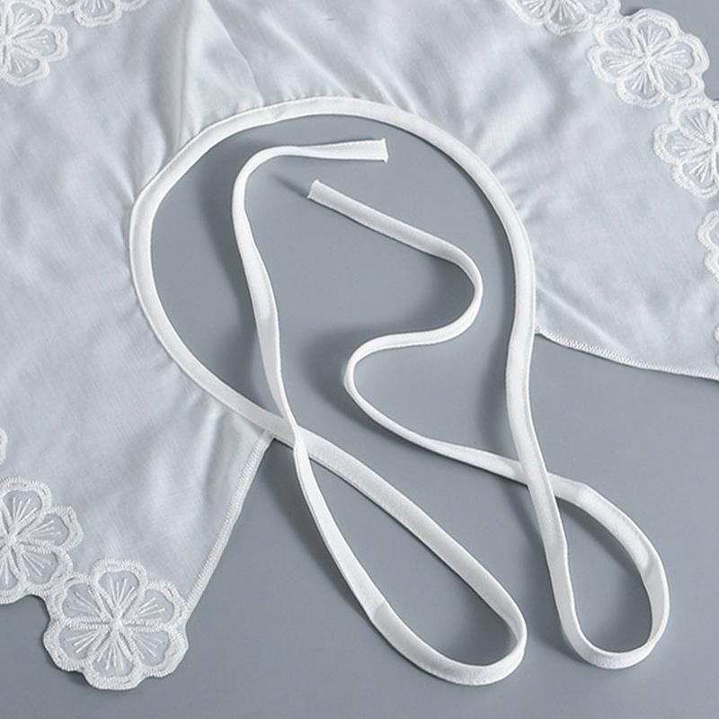 Lolita for Doll False Collar Shawl Scarf Embroidery Flower Shoulder Wrap Half Shirt Decorative Poncho Cape for Women Gir