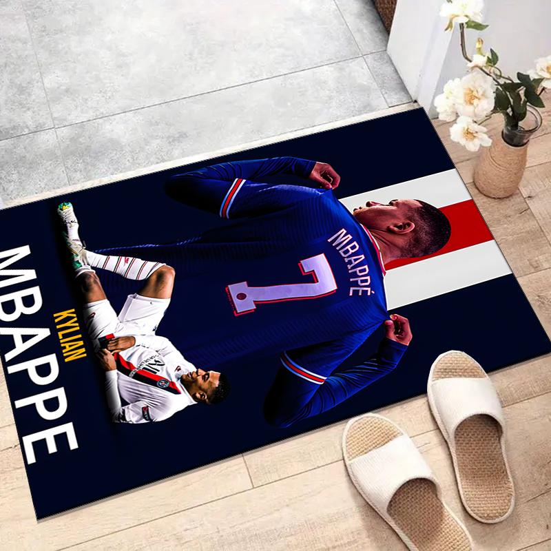 1pc Mbappe10 Design Printed Area Rug Carpet for Bedroom Living Room Home Decor Rugs Mat Non Slip Mat Rug for Bedside