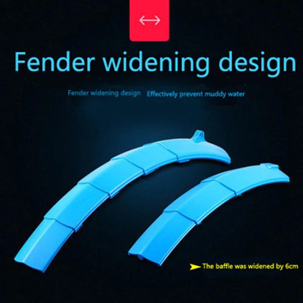 Mountain Bike Retractable Mudguard with 26 Inch Foldable Tail Lights Splash Blocking Tool Portable Outdoor Cycling Accessories