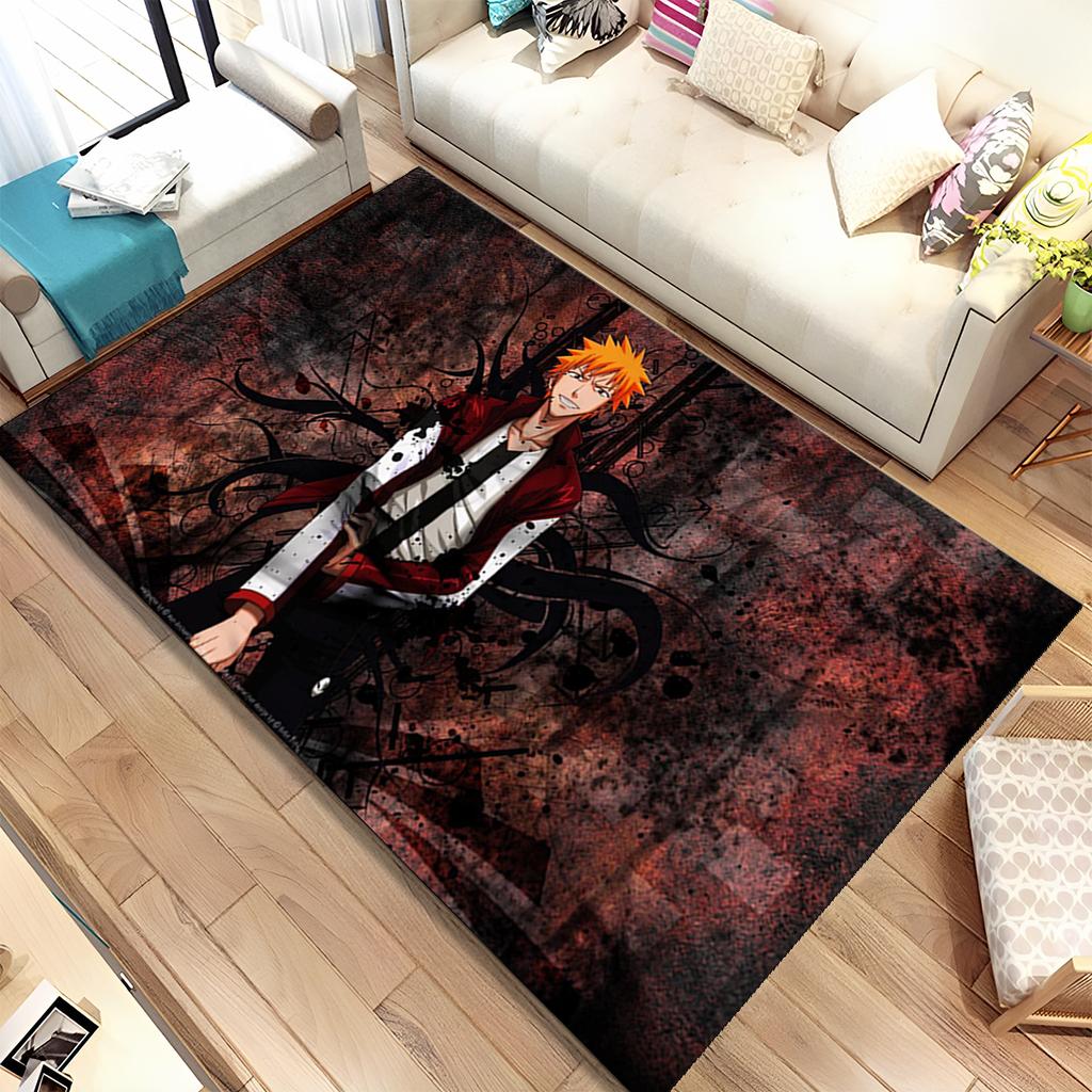 3D Anime Bleach Japan Cartoon Area Rug,Carpet Rug for Home Living Room Bedroom Sofa Doormat Decor,kids Non-slip Floor Mat Gift