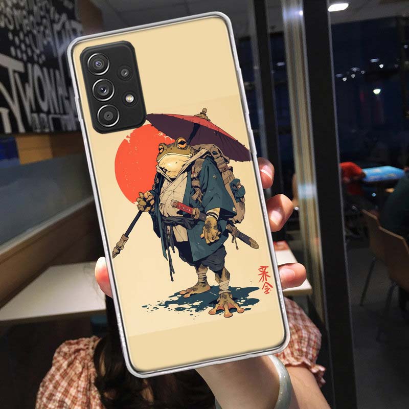 Cute Mouse Axolotl Frog Wizard Phone Case for Samsung A54 A57 A37 A17 A14 A15 A12 A24 A34 A55 A35 A25 A52S A07 A05S A04S A22 A32