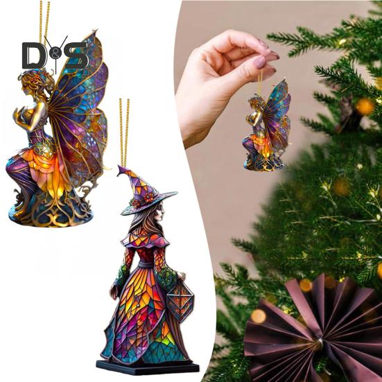 

Великолепный кулон ведьмы ручной работы автомобильное украшение долгий срок службы легко повесить автомобильный кулон на Хэллоуин