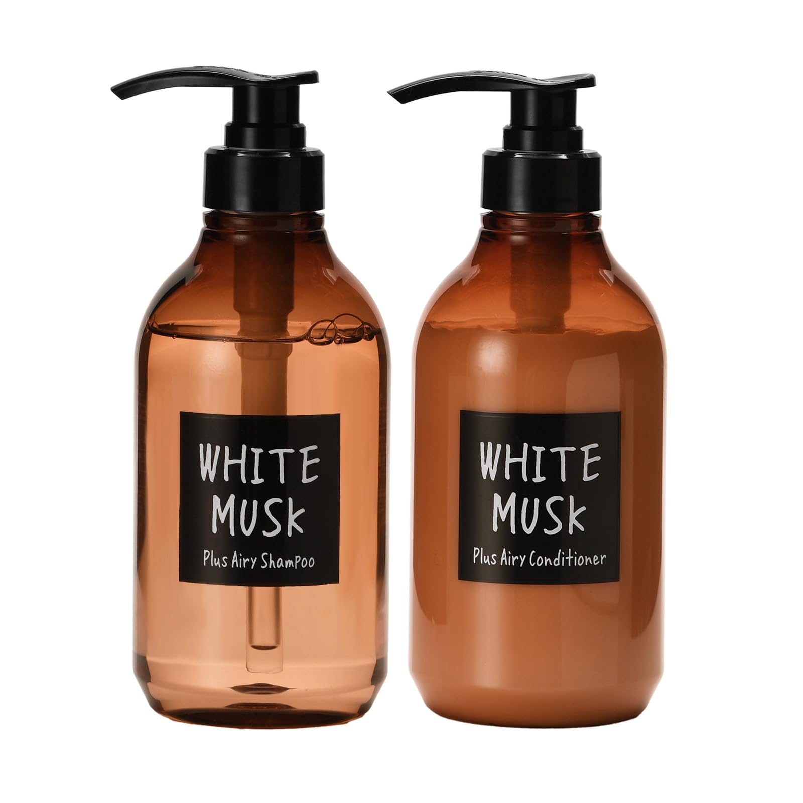 White Musk Shampoo and Conditioner Set by John s Blend Airy Fragrance Shampoo (480mL + 480g)