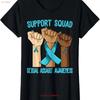 Support Squad Ribbon Sexual Assault Awareness United Ladies Crewneck T Shirt Vintage Unisex Breathable Graphic
